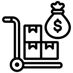 Procurement Budget Outline Icon
