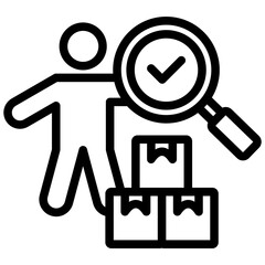 Supplier Performance Tracking Outline Icon