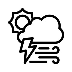 extreme weather line icon