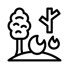 wildfires line icon