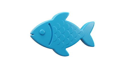 Obraz premium Isolated Blue Fish Icon for Kids and Products