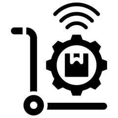 Electronic Procurement Solid Black Icon