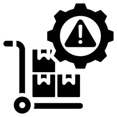 Procurement Risk Management Solid Black Icon