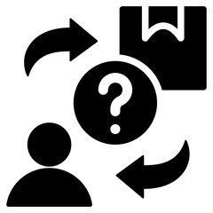 Supply Demand Forecasting Solid Black Icon