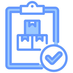 Purchase Approval Lineal Blue Icon