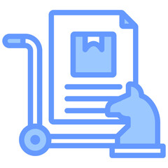 Procurement Strategy Lineal Blue Icon