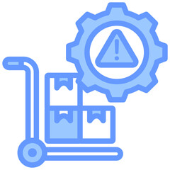 Procurement Risk Management Lineal Blue Icon