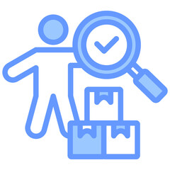 Supplier Performance Tracking Lineal Blue Icon