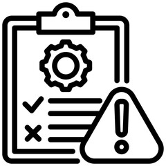 Risk Management Outline Icon