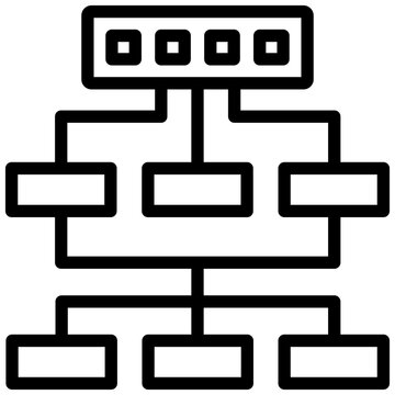 Work Breakdown Structure Outline Icon