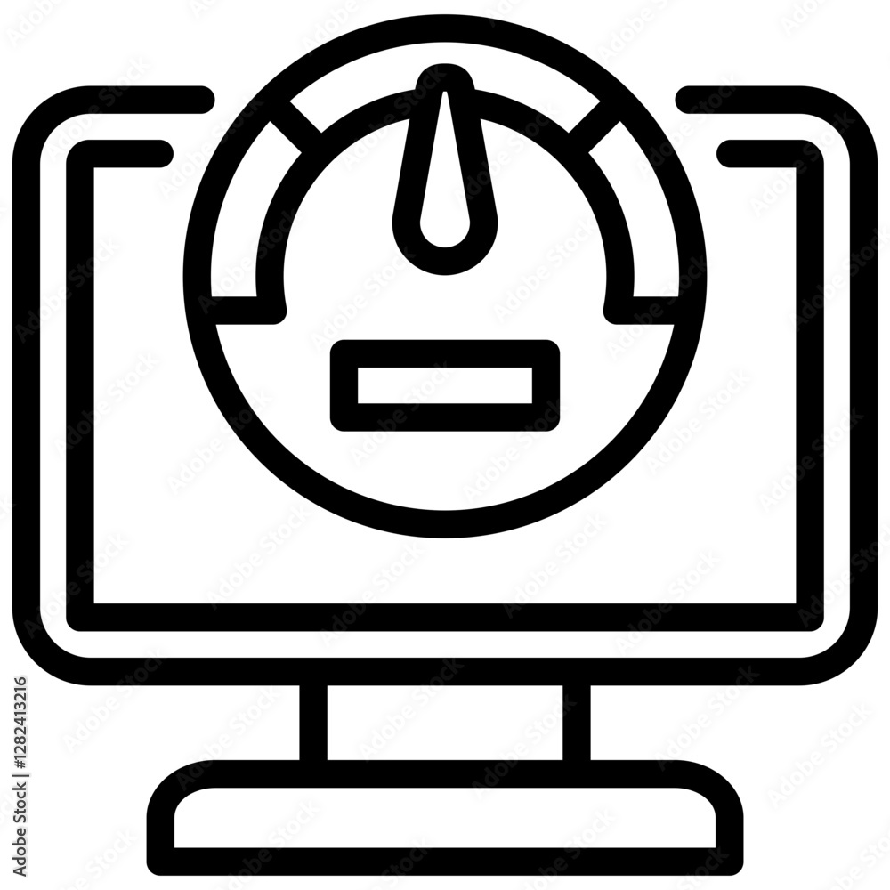 Poster performance monitoring outline icon