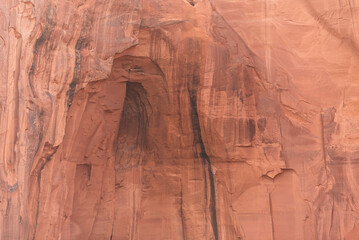 Close up of Massive sandstone rock formation in Monument Valley, abstract