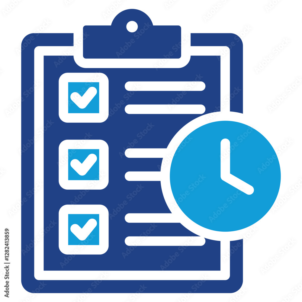 Poster task tracking dual tone icon