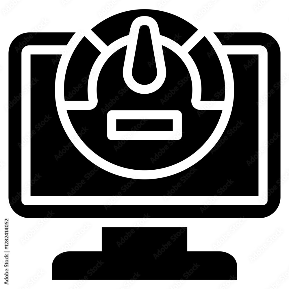 Poster performance monitoring solid black icon