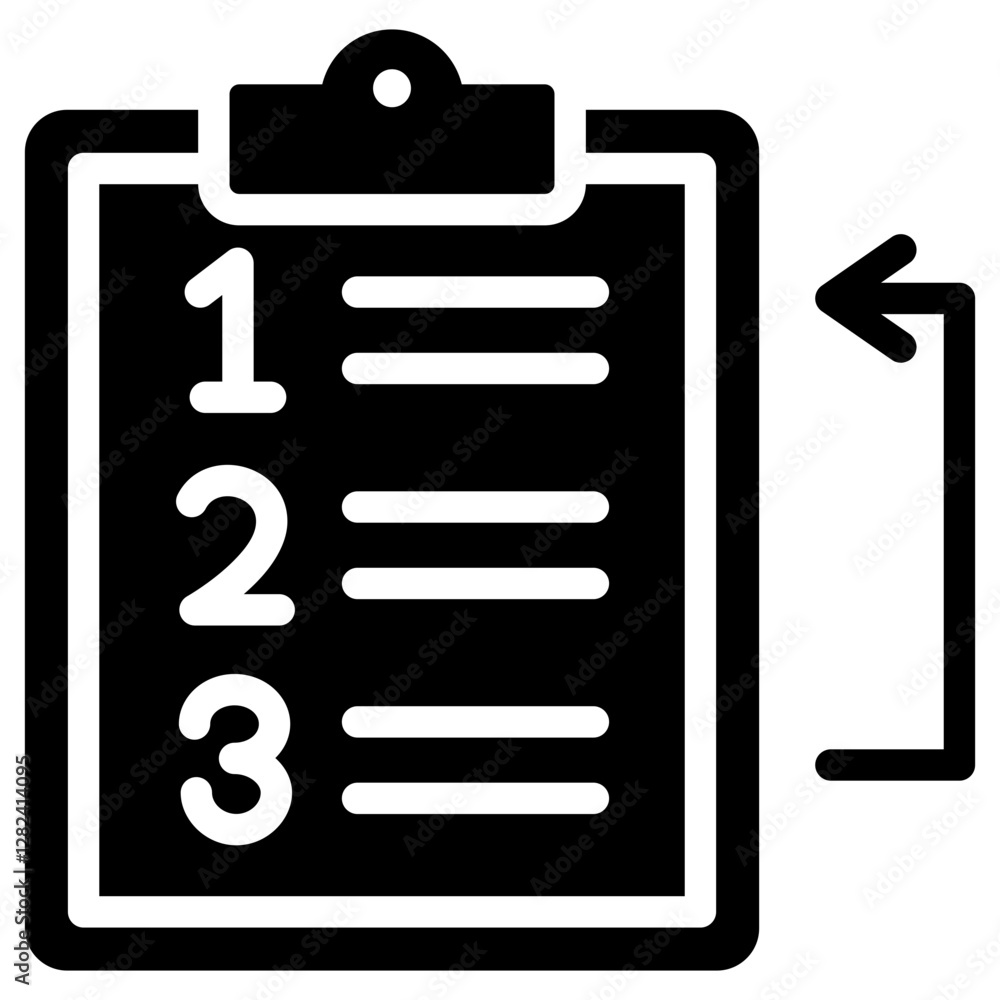 Poster task prioritization solid black icon