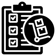 Project Procurement Solid Black Icon