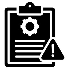 Project Risk Solid Black Icon