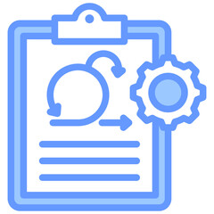 Agile Project Management Lineal Blue Icon
