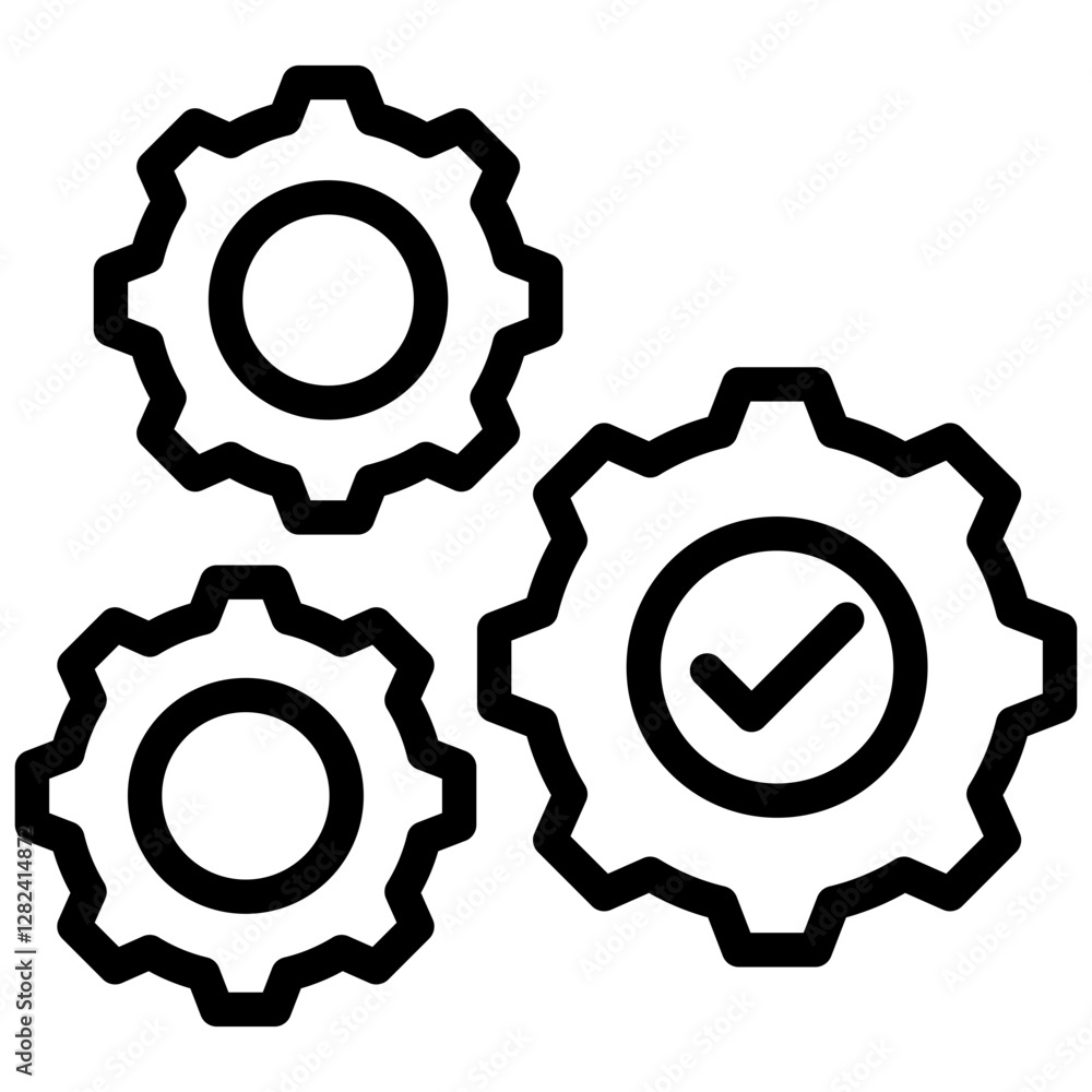 Poster Process Validation Outline Icon