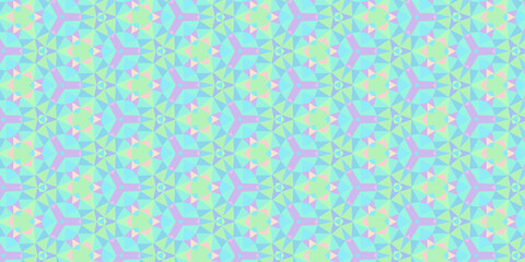 Pastel Kaleidoscope of Soft Geometric Harmony