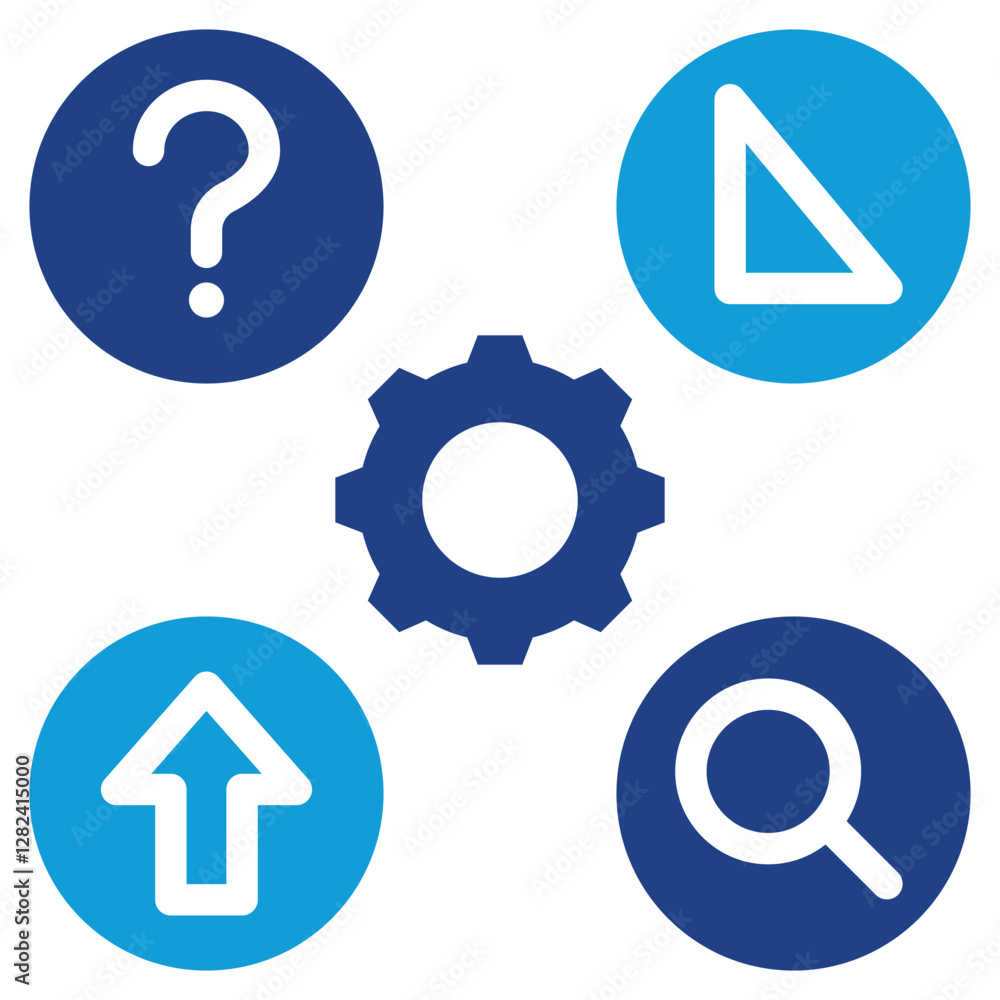 Aufkleber dmaic framework dual tone icon