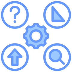 Dmaic Framework Lineal Blue Icon