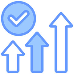 Improve Phase Lineal Blue Icon