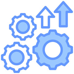 Process Improvement Lineal Blue Icon