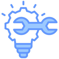 Obraz premium Problem Solving Tools Lineal Blue Icon