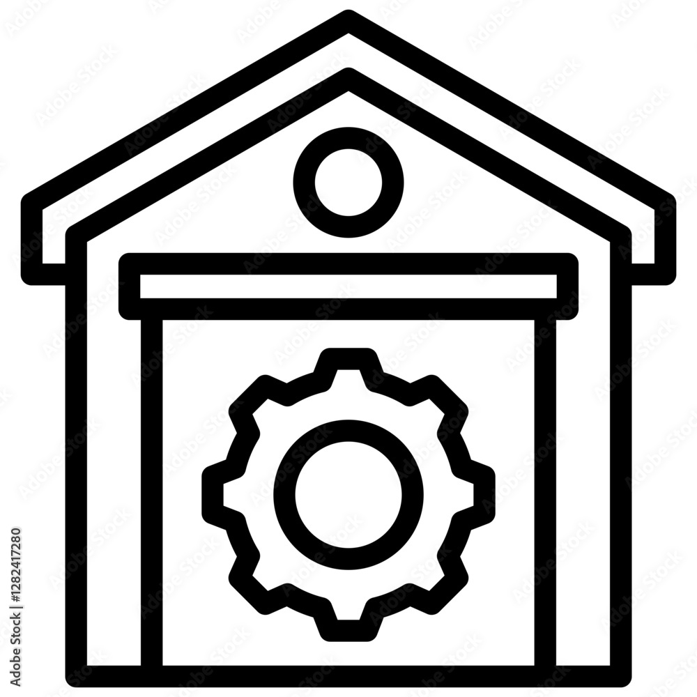 Wall mural Inventory Management Outline Icon