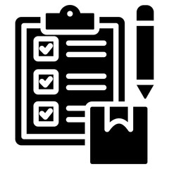 Production Planning Solid Black Icon