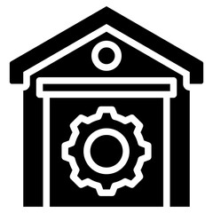 Inventory Management Solid Black Icon