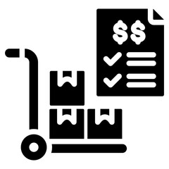 Purchase Order Solid Black Icon