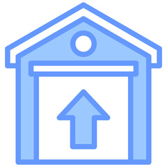 Inventory Optimization Lineal Blue Icon