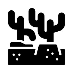 coral reef glyph icon