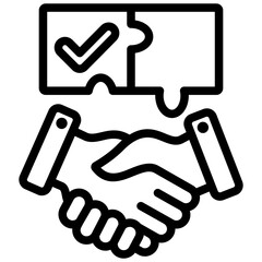 Strategic Partnership Outline Icon