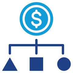 Cost Structure Dual Tone Icon