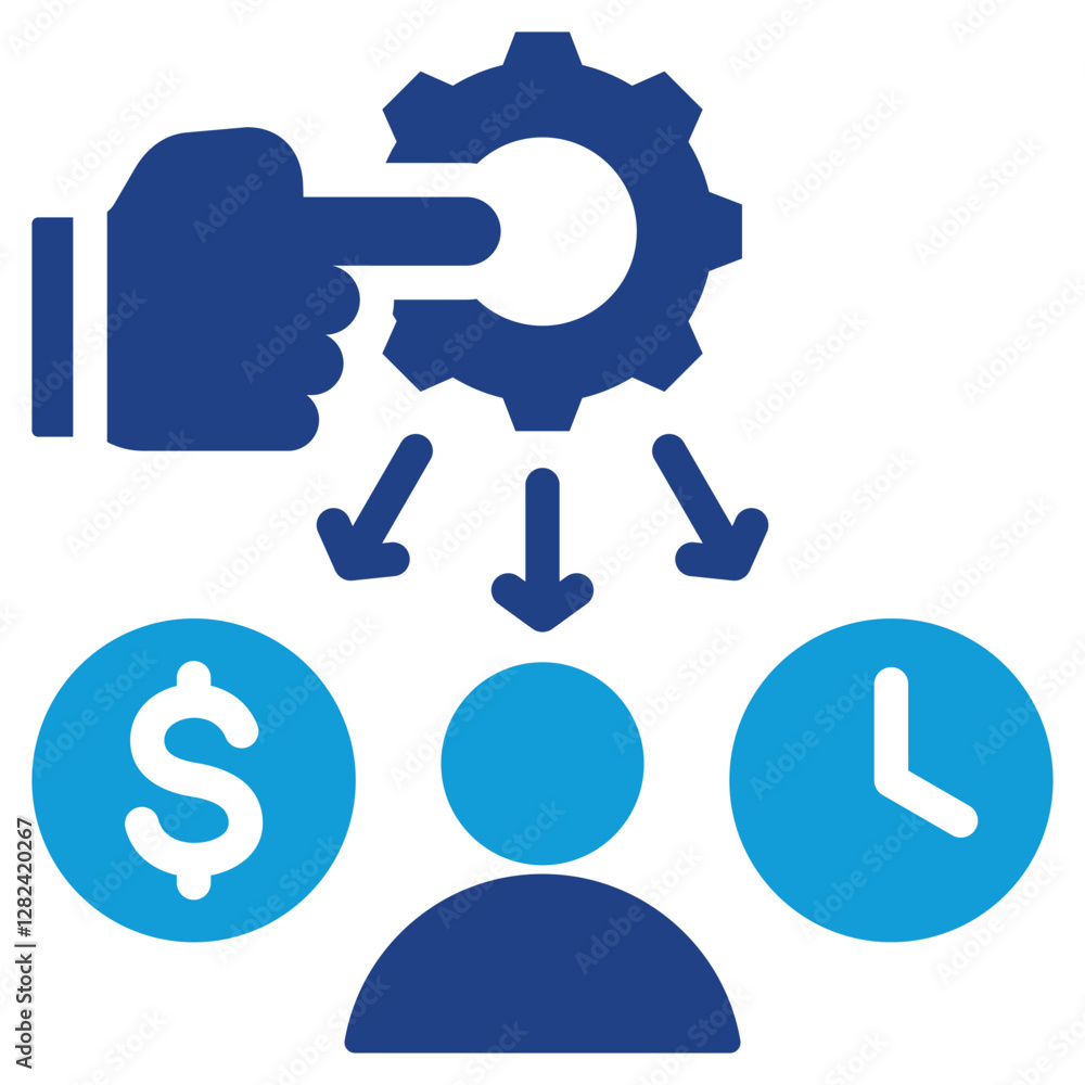 Poster resource allocation dual tone icon