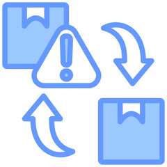 Threat Of Substitutes Lineal Blue Icon