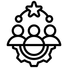 Fototapeta premium Talent Pool Outline Icon
