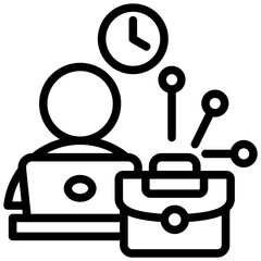 Flexible Hiring Model Outline Icon