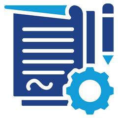 Contract Management Dual Tone Icon