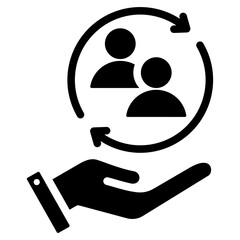 Inclusion Solid Black Icon