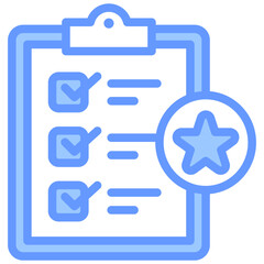 Fototapeta premium Skills Assessment Lineal Blue Icon