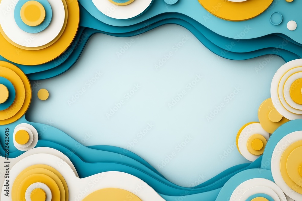 Poster intricate paper art depiction of big data technology and cyber security concepts in a modern abstrac