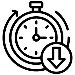 Cycle Time Reduction Outline Icon