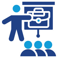 Employee Training Program Dual Tone Icon