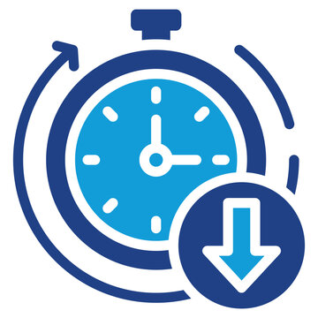 Cycle Time Reduction Dual Tone Icon