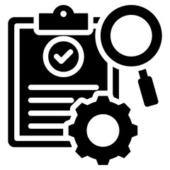 Standard Operating Procedure Solid Black Icon