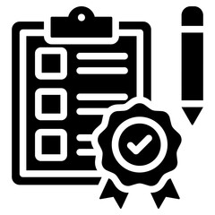Quality Planning Solid Black Icon